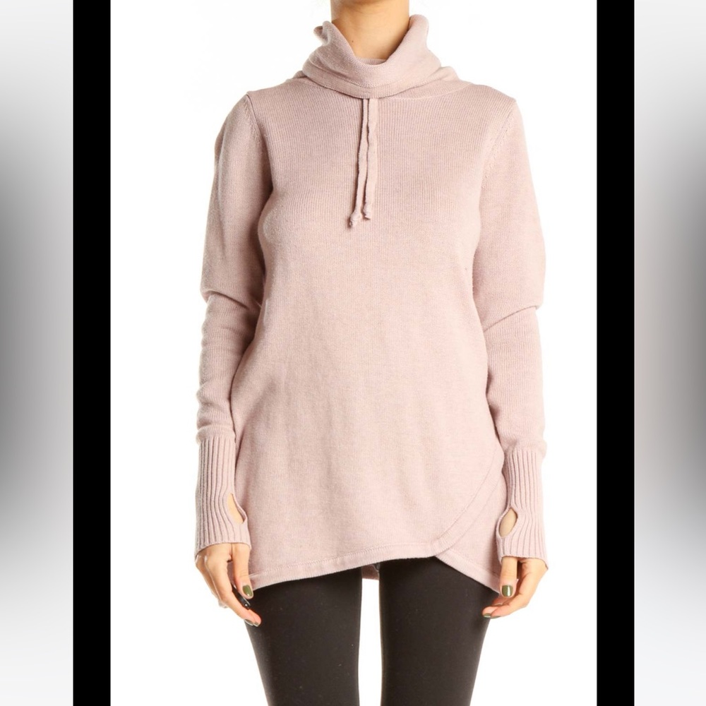 Akini pink casual turtle neck sweater